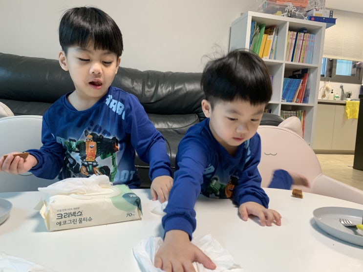 신학기 준비하는 크리넥스 생분해 에코그린 물티슈 추천! with 흔한남매