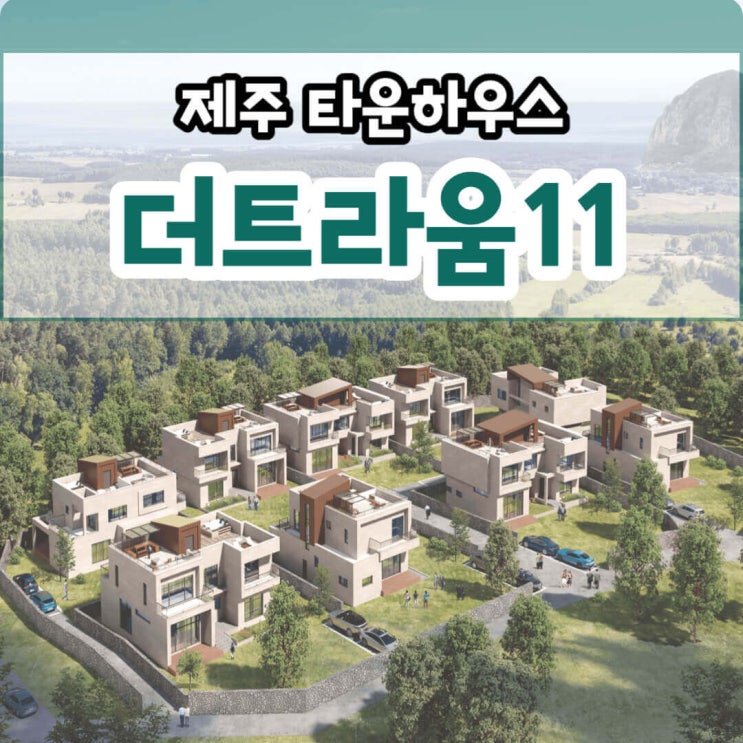  제주 국제학교 타운하우스 '더트라움11' 잔여세대 특별 분양
