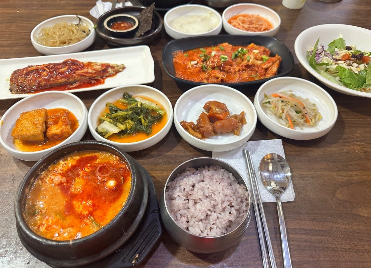  부산 초읍 순두부마을 내돈내산 어린이대공원 엄마 집밥같은 맛집 리뷰 후기