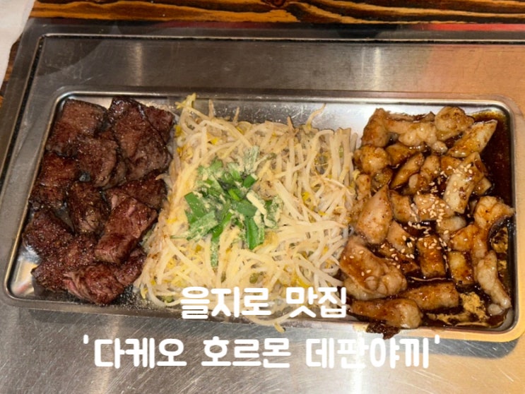  을지로 맛집 다케오 호르몬 데판야끼 (곱창,대창 철판구이)