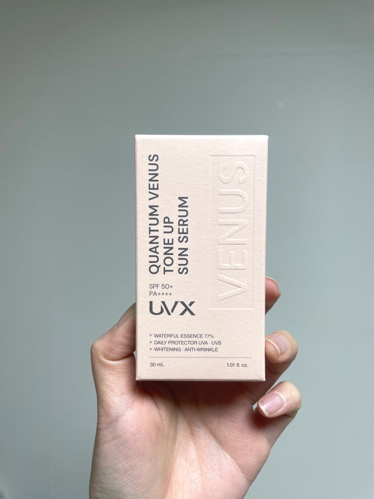  톤업 선크림 추천 유브이엑스 퀀텀 비너스 맑은 톤업 선세럼 UVX 리뷰입니다 :)