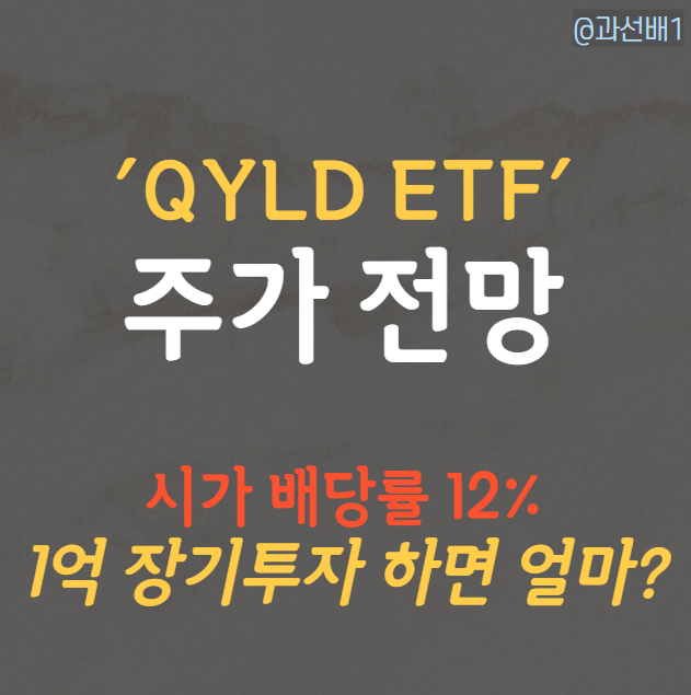 QYLD로 12% 월배당 ETF 투자해볼까(ft. 1억 투자 배당금과 주가)