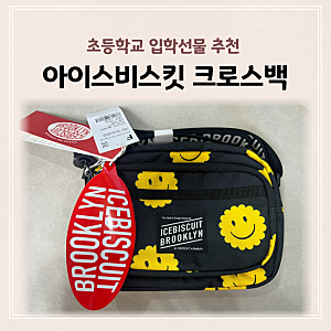 아이스비스킷 가방 가볍게 핸드폰 넣어 다닐 초등학생 크로스백