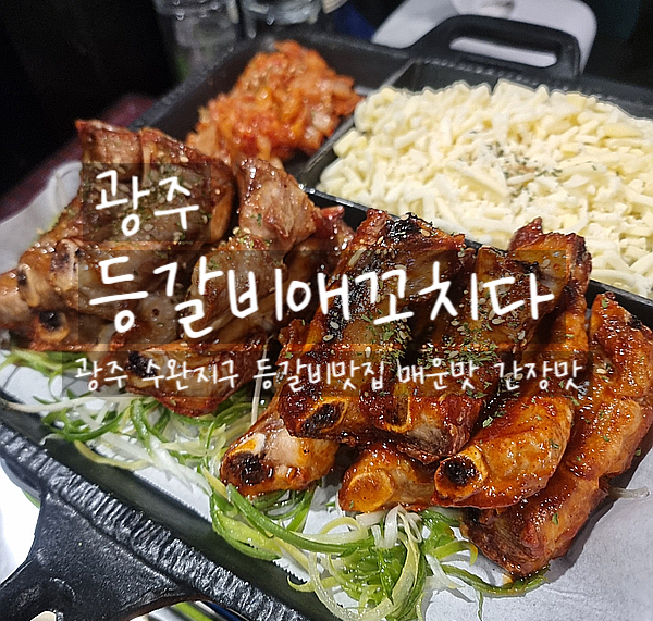  광주, 등갈비애꼬치다 수완점 맛있는 양념등갈비 매운맛, 간장맛 수완지구맛집