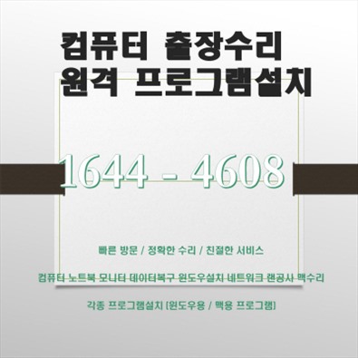  창원시 성산구 남산동 출장컴퓨터 수리 및 소프트웨어 서비스