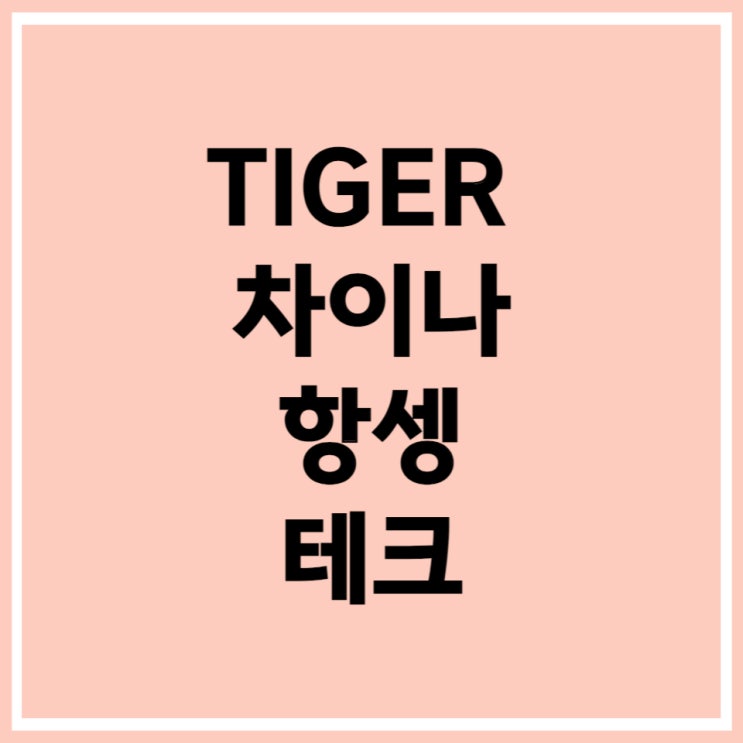  TIGER 차이나항셍테크 (371160)
