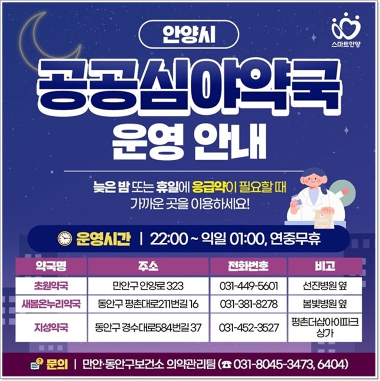  공공심야 약국 안내
