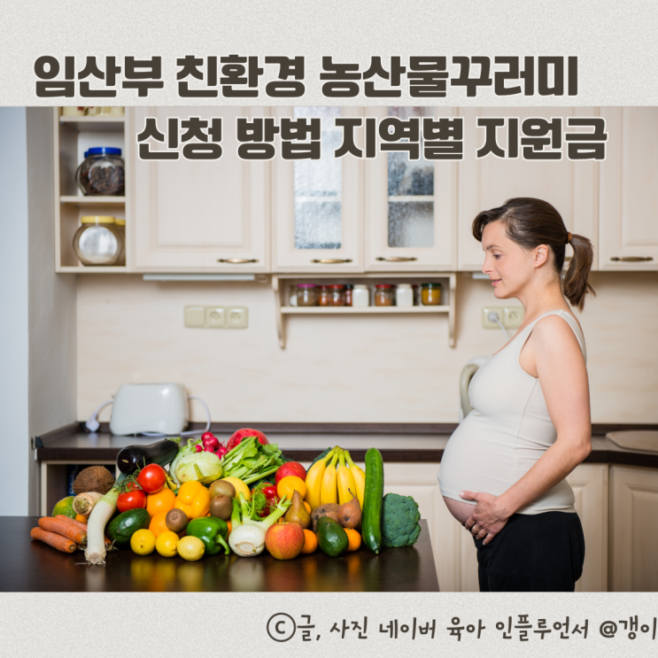  2024 임산부 친환경 농산물꾸러미 신청 지역별 지원금