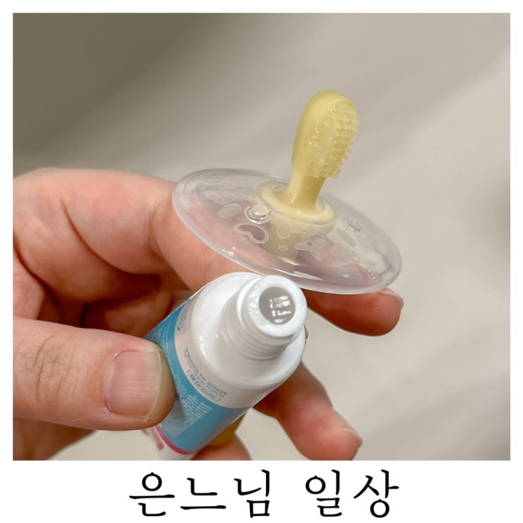  [은느님 일상]7개월 아기 칫솔로 양치 시작