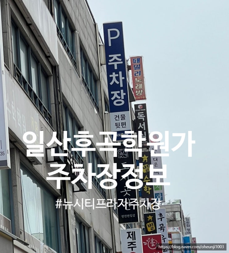  일산 후곡학원가 주차장정보 후기