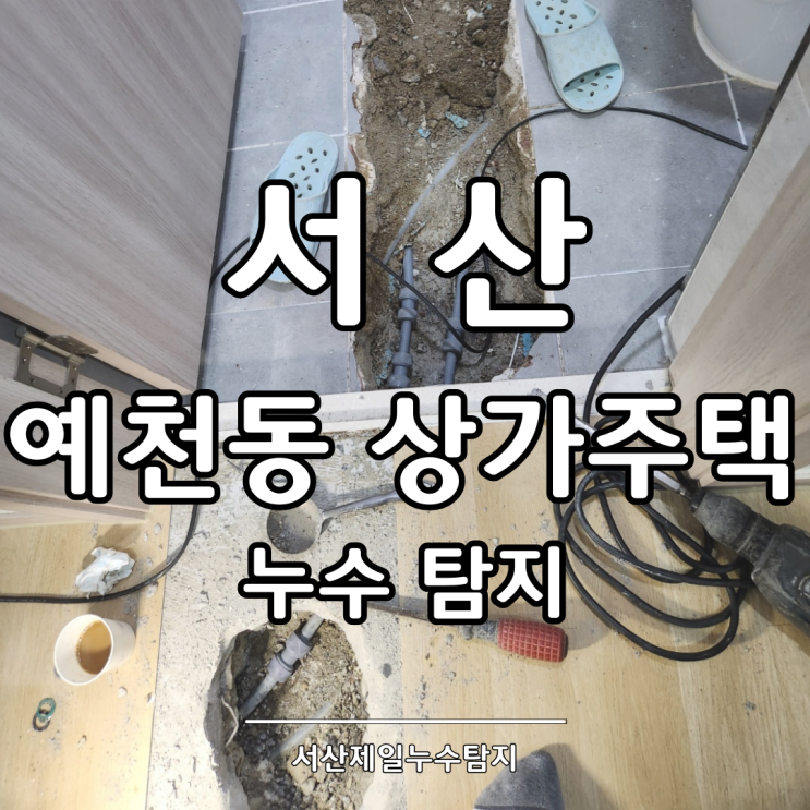  서산누수탐지 예천동 상가주택 누수 해결