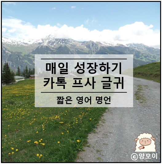  카톡 프로필 글귀, 배경 프사 하기 좋은 인스타 감성 영어 명언 추천