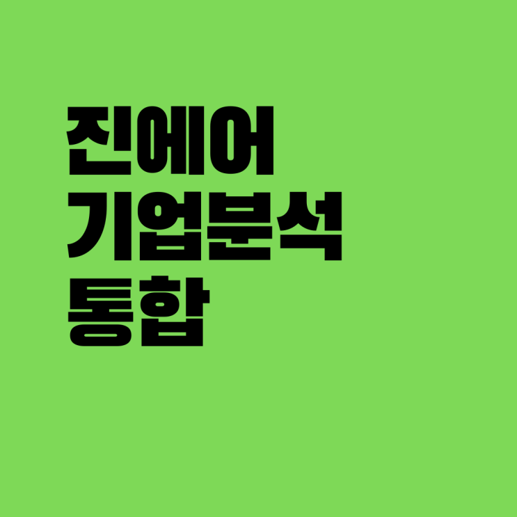  진에어 기업분석 통합