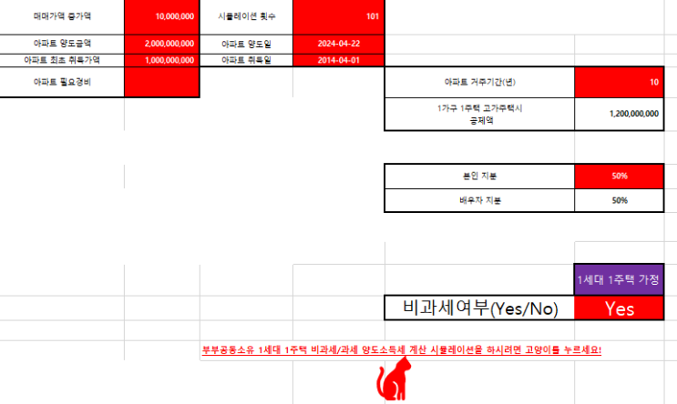  고가주택의 기준인 12억이 부부공동명의일때는 24억인 주택이어야 장기보유특별공제가 해당이 되는거죠? 아파트 양도소득세도 없죠? (양도소득세율)