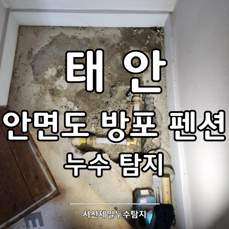  태안누수탐지 안면도 방포 펜션 누수 해결