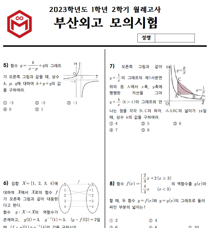  부산외국어고등학교 2학년 내신대비반 개강