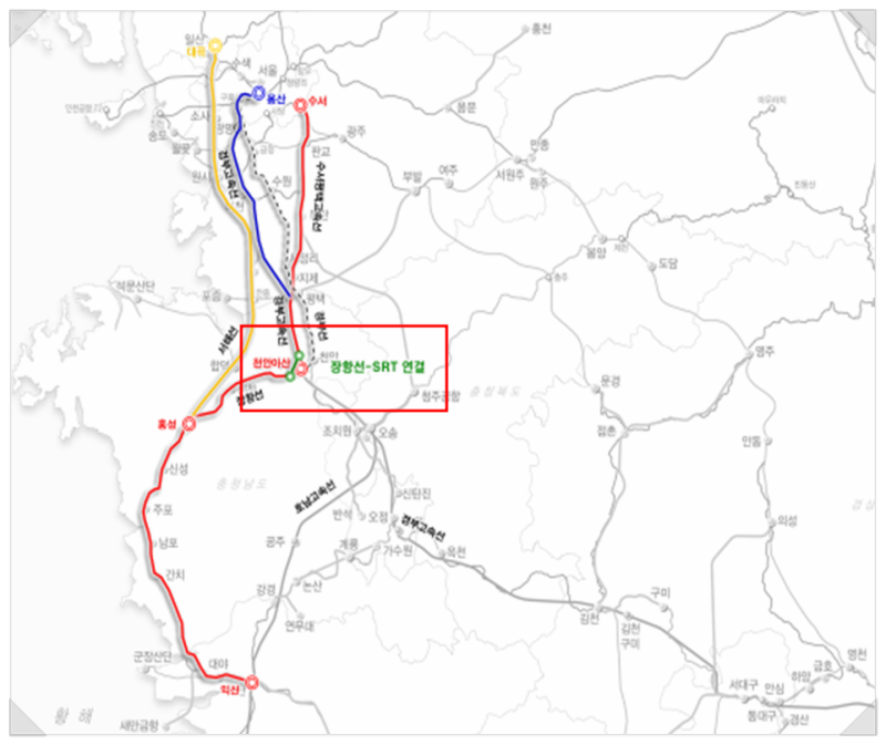 철도 소외지역, 충청남도 서해안 장항선 KTX, SRT 운행을 위한 경부고속철도 직결 검토 : 네이버 블로그