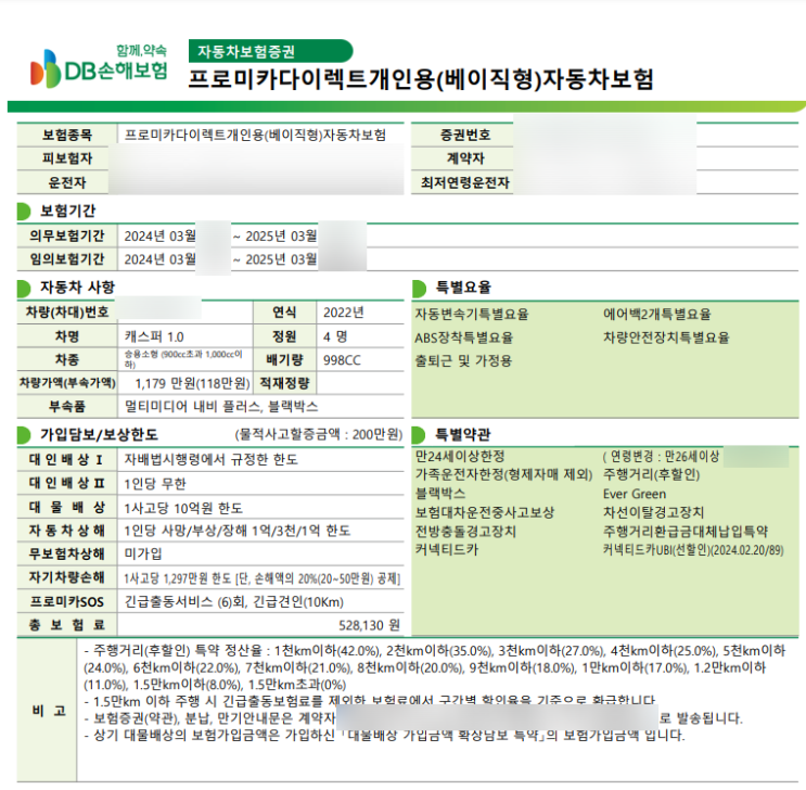 만24세 캐스퍼 DB 다이렉트 자동차보험 가입하기_<b>커넥티드카</b>... 