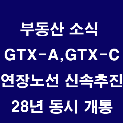 GTX-A, GTX-C 연장노선 신속 개통 추진 3~4년 단축 28년 동시 개통