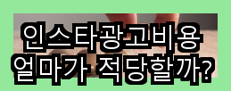  인스타광고비용 얼마가 적당할까