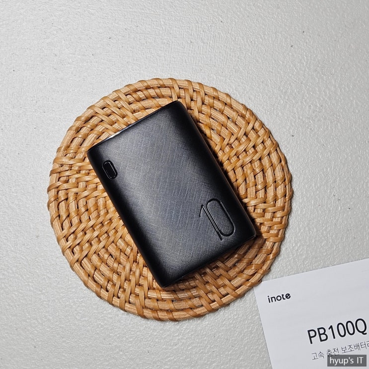  카드사이즈 대용량 보조배터리, 아이노트 PB100Q 10000mAh 고속 동시 듀얼 충전