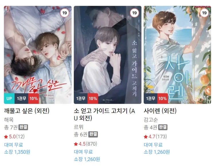 BL소설 신간) 24년 2월 23~24일 신간