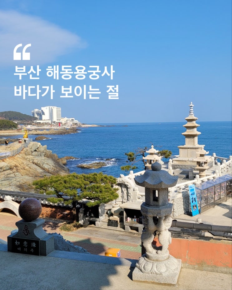 부산 바다가 보이는 유명한 바닷가 절 해동용궁사 주차장 꿀팁 (feat. 아이와 함께)