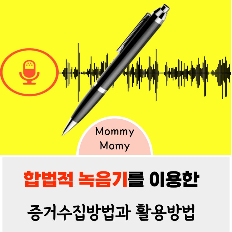  합법적 녹음기를 이용한 증거수집 방법과 활용방법