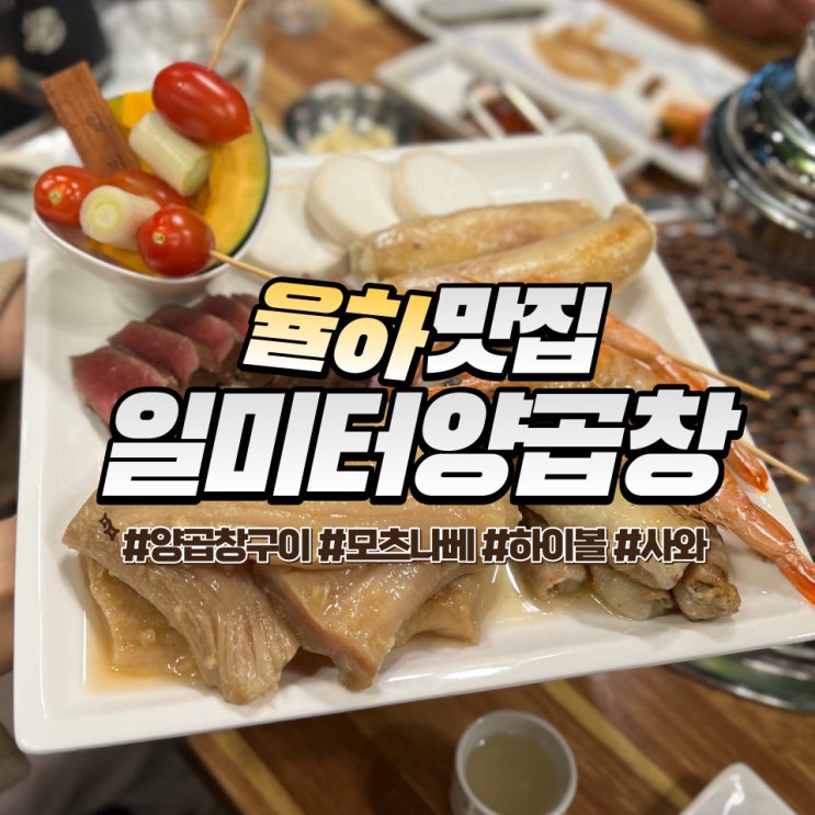  율하 일미터양곱창 :: 모츠나베와 하이볼이 있는 장유 양곱창 율하카페거리