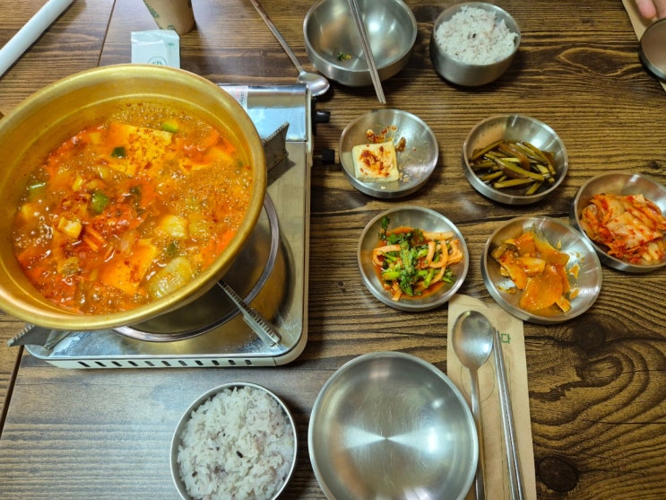  태안로컬맛집 미소식당-동태탕 맛집인데 돼지두부찌개 냠냠