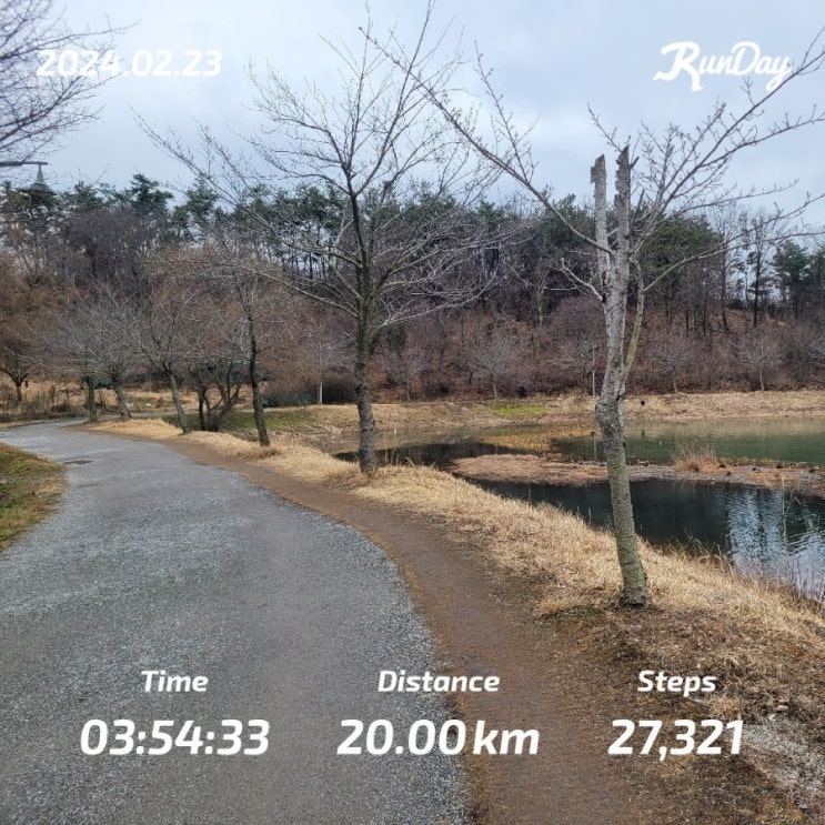  하루 걷기 운동 20km 25000보 기준 칼로리 속도 시간 알아볼까? 35주차 기록
