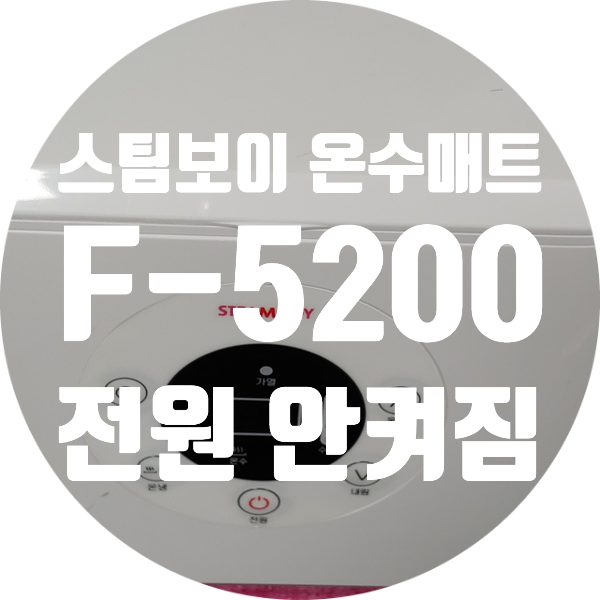  스팀보이 F-5200 전원 안 켜지는 고장 수리