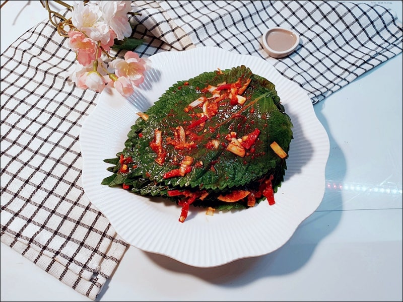 생 깻잎김치 양념장 만드는법 깻잎찜양념 밑반찬만들기