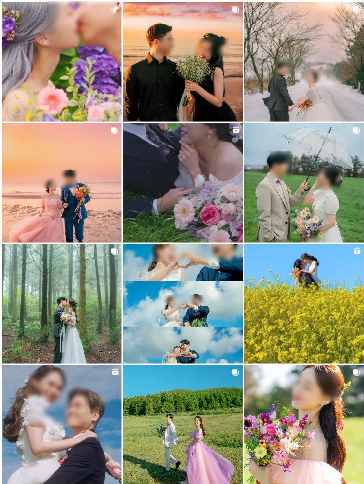  제주 웨딩 스냅 찾기 2 - 밝고 동화 분위기 ( 두시의 동화 / 연그라미 / 제주의 오후 / 러베이)