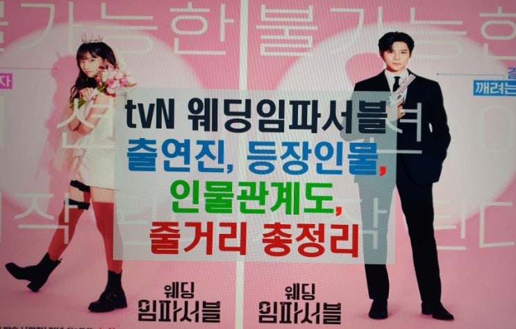 웨딩 임파서블 tvN 드라마 출연진 제작진 등장인물 관계도 총정리(다시보기)