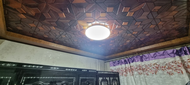  진주 LED 전등 조명 교체 ( 장수램프 LED 퓨어스마트 리모컨 원형방등 60W LED조명등 AS )