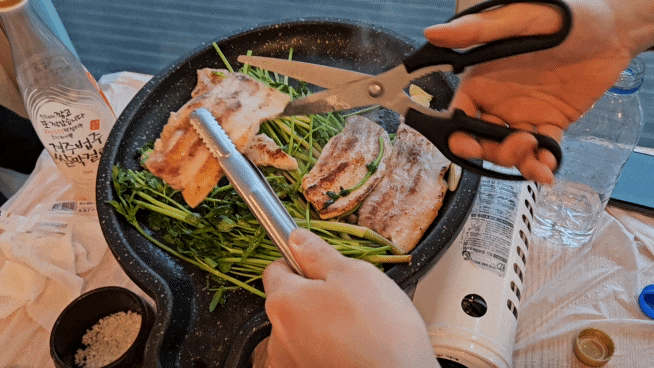  청도미나리삼겹살 맛집 - 한재마실/청도한재미나리/청도한제미나리