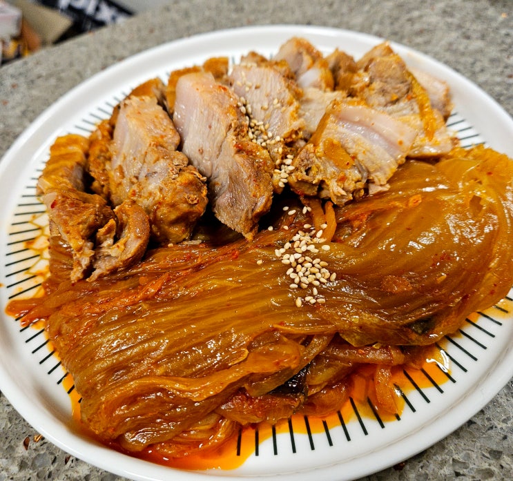  [내맘대로야매키토요리] 밥솥으로 만드는 묵은지김치찜