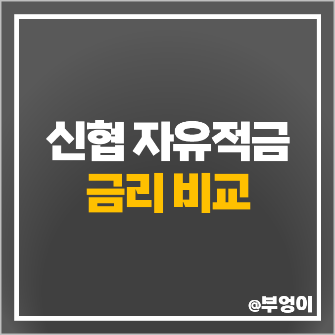 신협 적금 금리 비교 단기 6개월 1년 자유적금 특판 추천 신협 적금 금리 비교 단기 6개월 1년 자유적금 특판 추천