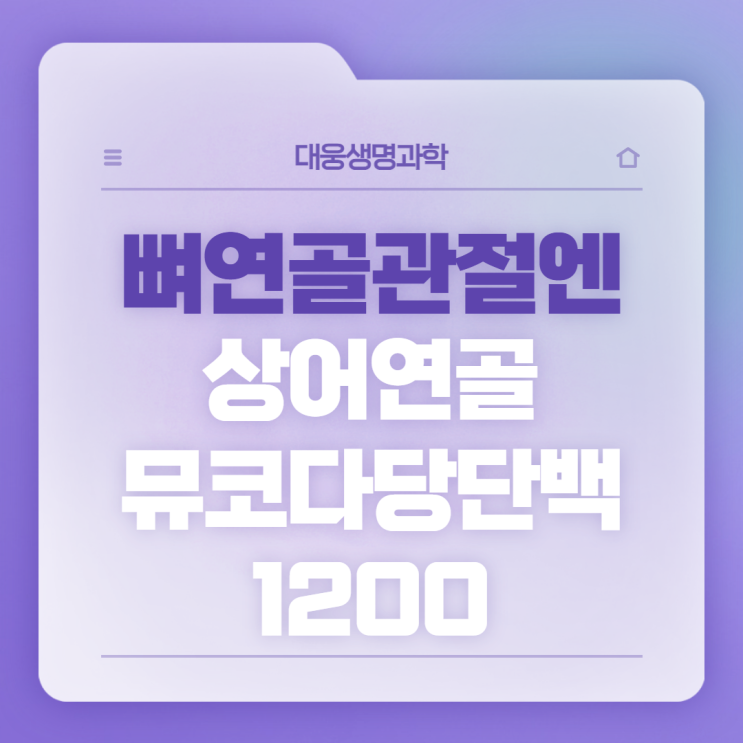  관절영양제 : 대웅생명과학 뼈연골관절엔 상어연골 뮤코다당단백 콘드로이친 1200 【#콘드로이친효과 #연골영양제】