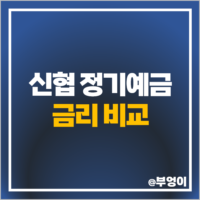 신협 정기예금 금리 비교 예금 특판 이자 높은 곳 추천 신협 정기예금 금리 비교 예금 특판 이자 높은 곳 추천