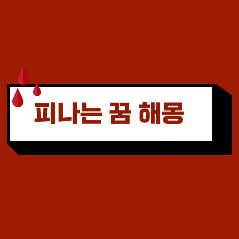 피 흘리는 꿈해몽 피나는 꿈, 피꿈 뜻을 알아봅시다