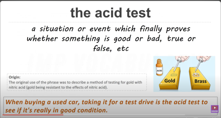 [영어] Acid test를 아시나요?