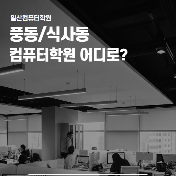  일산 풍동/식사동 컴퓨터학원 단기로 자격증 따기