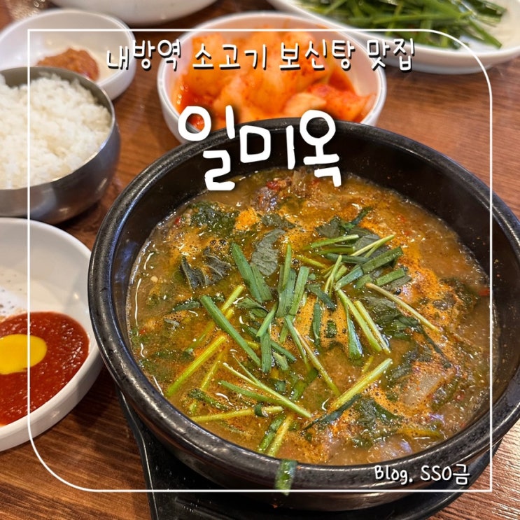  [내방/방배] 일미옥 : 점심으로 먹은 소고기 보신탕 맛집(혼밥 가능)