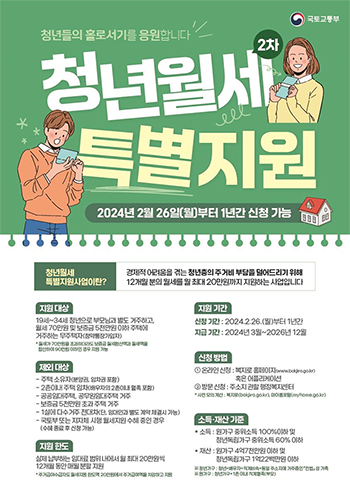 경기도, 청년월세 특별<b>지원</b>. 월 최대 <b>20만 원 12개월간</b>