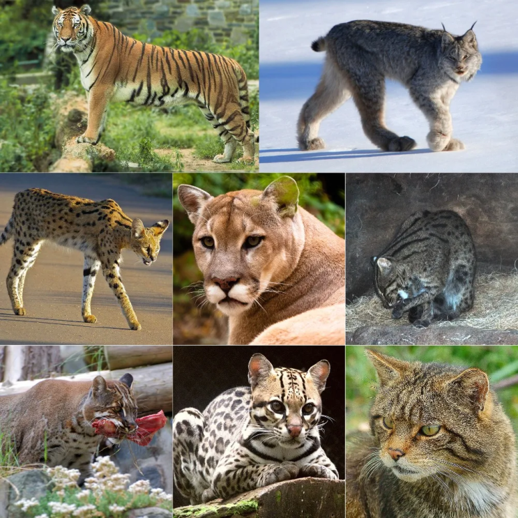 고양이과 맹수들의 종류와 특징