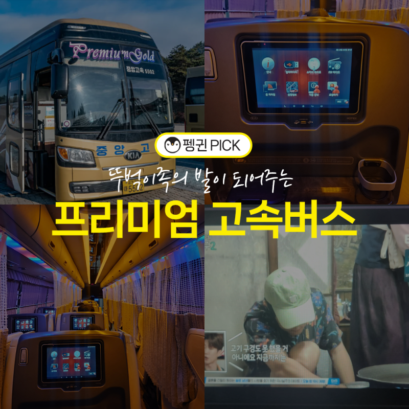 프리미엄 고속버스 명당자리 미러링 와이파이 핸드폰 충전 및 우등과 차이