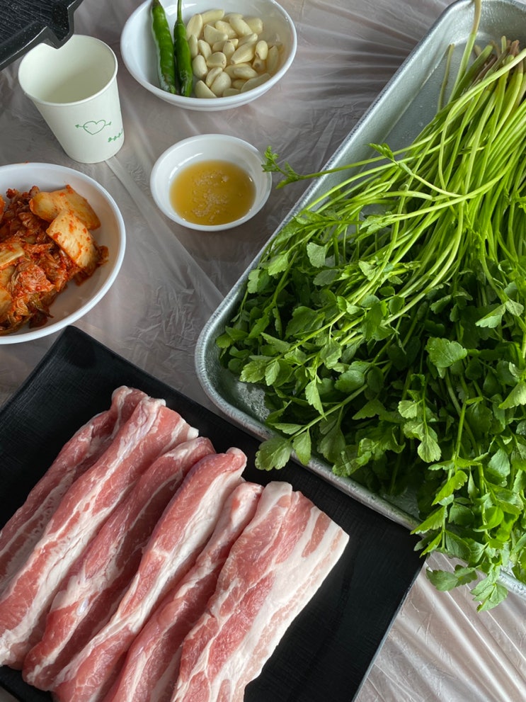 청도 맛집 추천 | 청도 미나리 삼겹살 맛집 | 초현농장식당