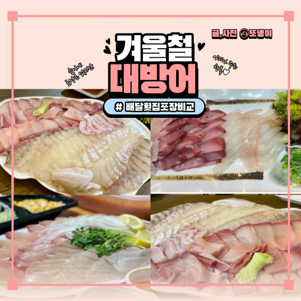  올 겨울 대방어 뿌시기 개인취향 듬뿍 담은 추천 (배달, 횟집방문, 소래포구 회 포장 3가지 비교)